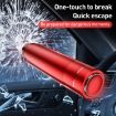Emergency Car Safety Hammer with Seat Belt Cutter - Red - 2