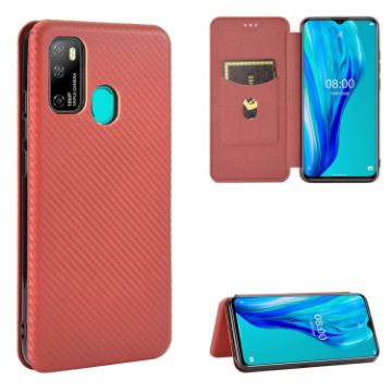 Ulefone Note 9P Brown TPU+PC+PU Leather Case w/ Card Slot & Lanyard - 1