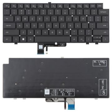 Backlit Laptop Keyboard for Dell Latitude 7340 7440 7640 (Black) - 1