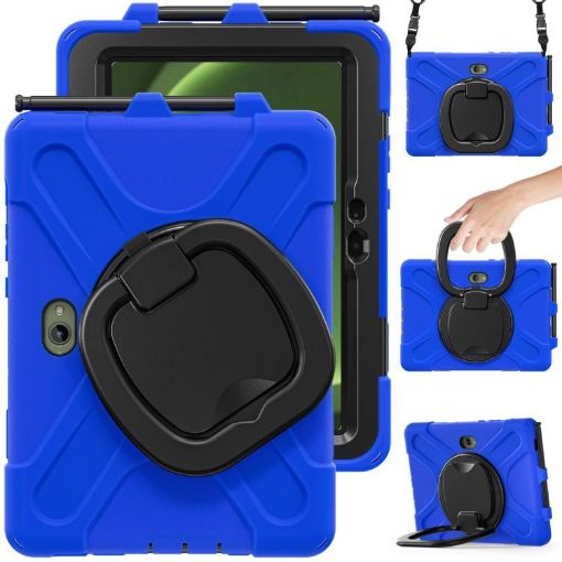 Galaxy Tab Active5 Pro Case: Silicone Hybrid with Strap (Blue) - 1