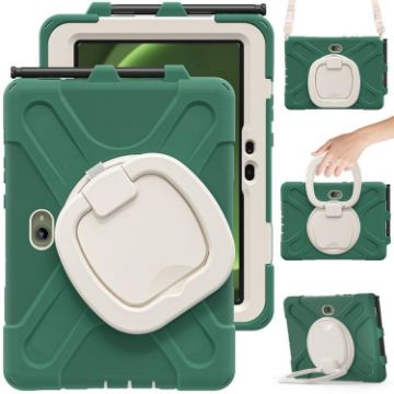 Samsung Galaxy Tab Active5 Pro Case with Holder & Strap, Emerald Green - 1