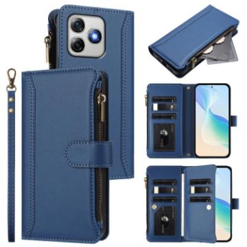 Ulefone Note 18 Ultra/Pro Leather Case, 9 Card Slots, Dark Blue - 1