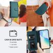 Ulefone Note 18 Ultra/Pro Leather Case: 9 Card Slots & Strap, Green - 6
