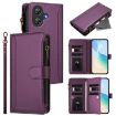 Ulefone Note 21 Purple Leather Case: 9 Card Slots & Hand Strap - 1