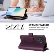 Ulefone Note 21 Purple Leather Case: 9 Card Slots & Hand Strap - 4