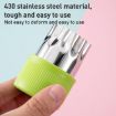 12pcs Stainless Steel Biscuit & Vegetable Cutting Molds Set - 6