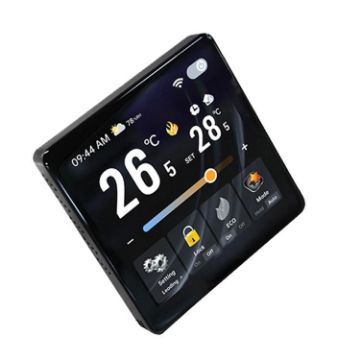 BAC-2005ELW 4" WiFi Smart Room Thermostat, 4 Channel (Black) - 1