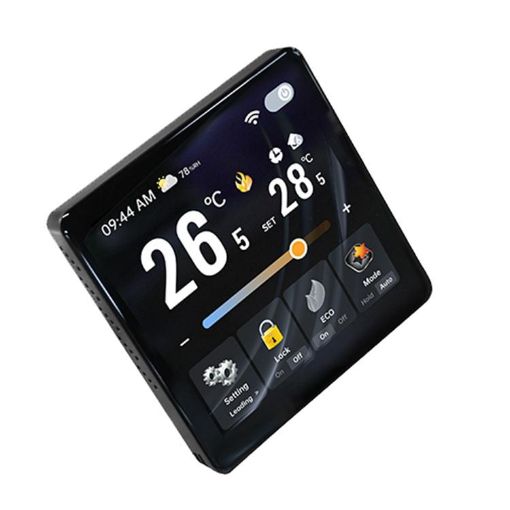 BAC-2005ELW 4" WiFi Smart Room Thermostat, 4 Channel (Black) - 1
