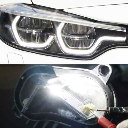 BMW 4 Series F32 Right LED DRL Angel Eyes 63117493230 Amber - 1
