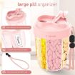 Large Pink Portable Medicine Organizer with Sealed Compartments - 6