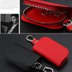 Brown Universal Cowhide Leather Car Key Protective Cover - 2