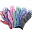 Striped Anti-static PU Coated Gloves, Random Color, Size M - 1