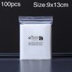 100pcs Eco Label Warning Ziplock Bags, 9x13cm, 8 Wire, Double Layer - 1