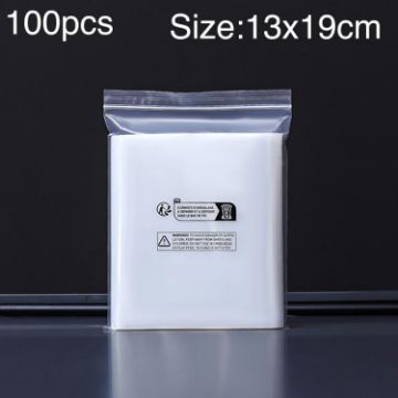 100pcs Eco-Friendly Warning Ziplock Bags, 13x19cm, 12 Wire - 1