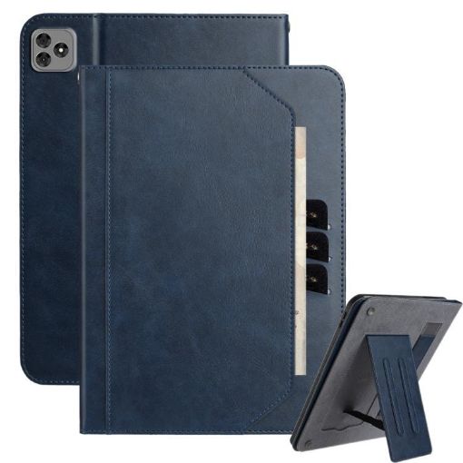 Itel Vista Tab 30 Leather Tablet Case, Dark Blue Wristband - 1