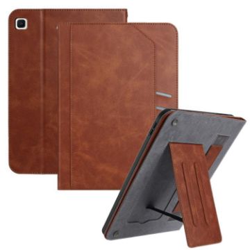 Samsung Galaxy Tab S6 Lite 10.4 Wristband Leather Case (Brown) - 1