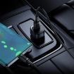 BOROFONE BZ34 QC3.0 Car Charger Set with 1m USB-C Cable (Black) - 3