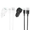 BOROFONE BZ34 QC3.0 Car Charger Set with 1m USB-C Cable (Black) - 5