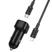 BOROFONE BZ34B Car Charger, Type-C & USB, 1m Cable, Fast PD38W, Black - 2