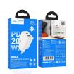 hoco N69 Dual Port Charger: PD20W + QC3.0, EU Plug, White - 6