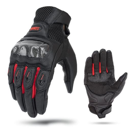 SOMAN MG21 XL Red Off-road Motorcycle Carbon Fiber Gloves - 1