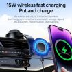 hoco HW31 Car Console Magnetic Wireless Charging Phone Holder - 3