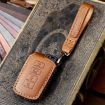 Toyota 2+1-Button Crazy Horse Cowhide Key Cover (Black) - 2