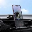 HW33 Metal Grey Magnetic Wireless Fast Charging Car Phone Holder - 6