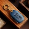Honda Odyssey 2024 Crazy Horse Cowhide Key Cover, 6-Button Blue - 2