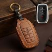 Toyota SIENNA/Granvia/Alphard Key Cover - Brown, 4-Button Cowhide - 1