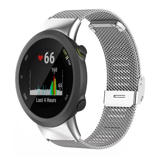 Garmin Forerunner 45/45S/Swim2 18mm Milanese Silver Watch Band - 1