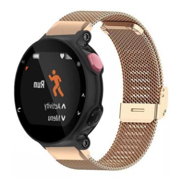 Rose Gold Milanese Metal Buckle Band for Garmin Forerunner Watch - 1