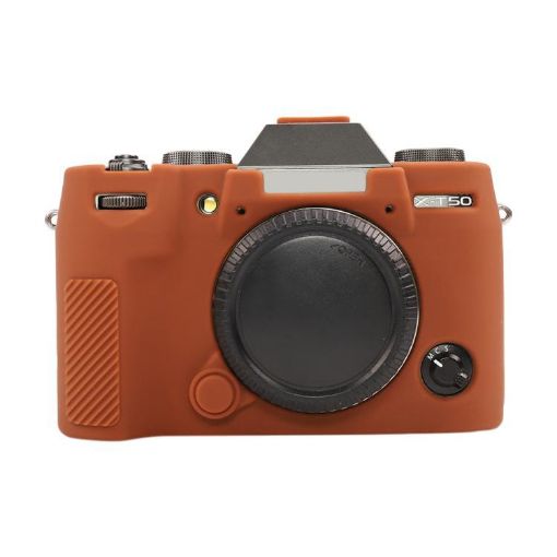 FUJIFILM X-T50 Glossy Soft Silicone Protective Case - Orange - 1