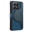 Xiaomi 14T Pro Case MagSafe Leather Wallet Anti-theft Zip (Blue) - 3