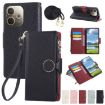 OPPO A5 Pro 5G Leather Wallet Phone Case with Crossbody Strap - 1