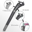 TOSEEK Carbon Fiber Bike Sitting Tube 31.6x350mm Grey - 2