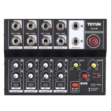 TEYUN Q48 8-Channel Microphone Audio Mixer - 1