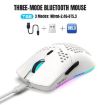 HXSJ T66 RGB Rechargeable Mouse: 3 Modes Wired/Wireless (White) - 2