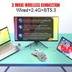 HXSJ T66 RGB Rechargeable Mouse: 3 Modes Wired/Wireless (White) - 3