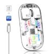 HXSJ T200 Wireless Mouse White RGB Dual Modes 2.4G BT5.0 - 1