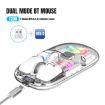 HXSJ T200 Wireless Mouse White RGB Dual Modes 2.4G BT5.0 - 2