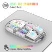 HXSJ T200 Wireless Mouse White RGB Dual Modes 2.4G BT5.0 - 4