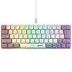 HXSJ V400 Wired RGB Backlit 63-Key Membrane Keyboard (Grey/Beige) - 2