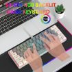 HXSJ V400 Wired RGB Backlit 63-Key Membrane Keyboard (Grey/Beige) - 3
