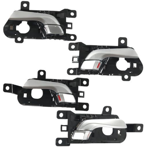Hyundai Sante Fe 2013-2018 Car Door Handle Set (4pcs, Black/Silver) - 1