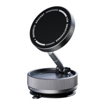 Grey K10A Three-axis Folding Magnetic Car Phone Holder - 1