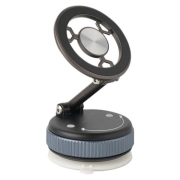 XZK101 Gun Metal Folding Magnetic Car Phone Holder - 1
