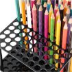 96-Hole Black Acrylic Paint Brush and Pencil Stand YX163 - 4