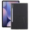 Galaxy Tab S10+/S9+ Folding Magnetic Acrylic Leather Case (Black) - 1