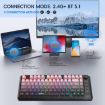 HXSJ L400 RGB Wireless Thin Film Keyboard, 81 Keys (Black Pink) - 3
